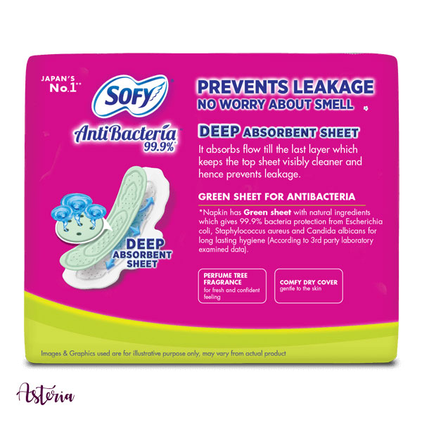 Sofy AntiBacteria Extra Long Sanitary Napkins, 7 pcs – Asteria