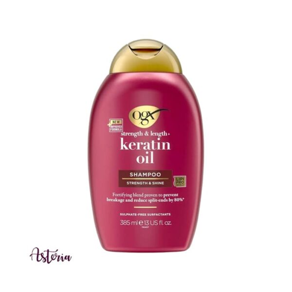 OGX Strength & Length + Keratin Oil Shampoo, 385 ml