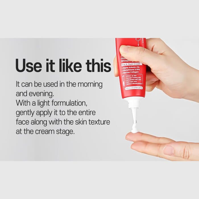 CARE:NEL Derma Alpha Arbutin Glutathione Whitening Day And Night Cream, 45 ml - Image 3