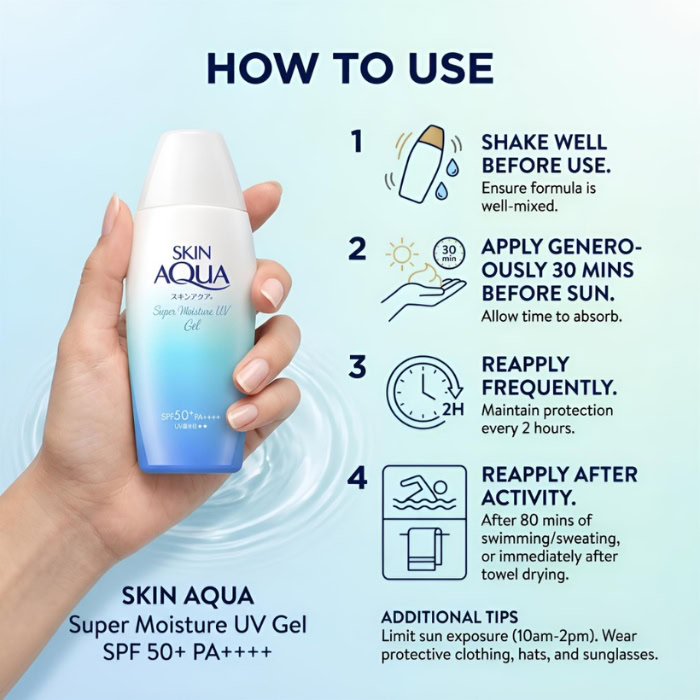 Skin Aqua Super Moisture UV Gel Sunscreen SPF 50+ PA++++, 110 g - Image 3