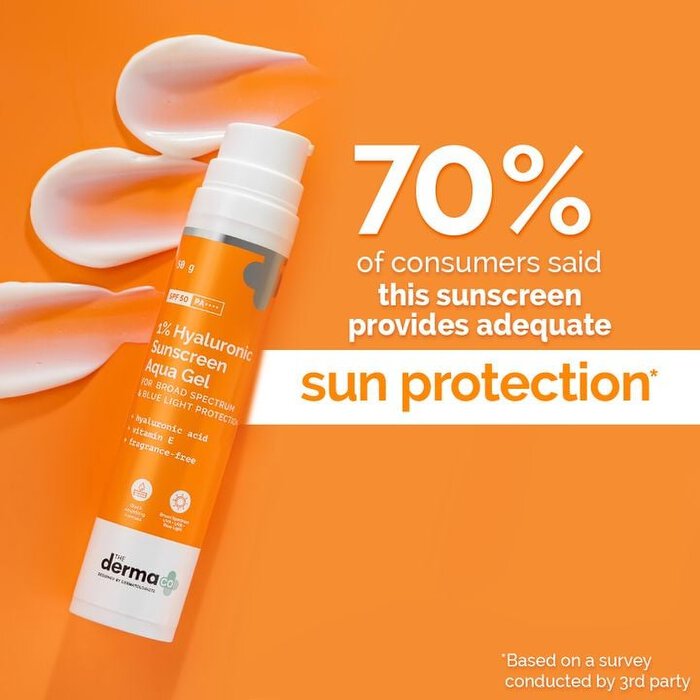 The Derma Co. 1% Hyaluronic Sunscreen Aqua Gel SPF 50 PA++++, 50 g - Image 2